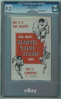 Marvel Value Stamp Book #nn Cgc 9.2 Super Rare One And Only Cgc Copy White Pages