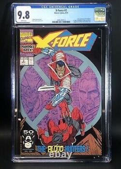 Marvel comic X-force 2 2nd appearance Deadpool CGC 9.8 NM/MINTWHITE PAGES
