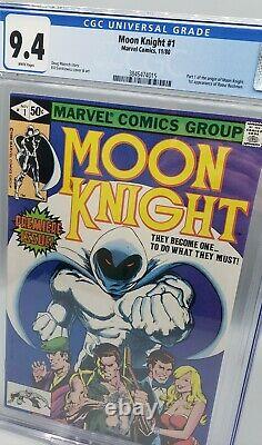 Moon Knight #1 CGC 9.4 White Pages Origin 1st app Bushman Disney Plus Marvel