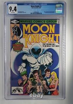 Moon Knight #1 Marvel 1980 CGC 9.4 White Pages! 1st Solo Moon Knight Series