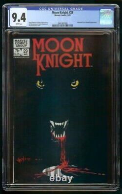 Moon Knight #29 (1983) Cgc 9.4 White Pages Marvel Comics