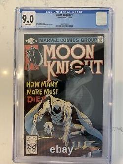 Moon Knight #2 CGC 9.0 (Marvel 1980) White pages
