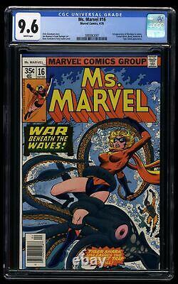 Ms. Marvel #16 CGC NM+ 9.6 White Pages 1st Cameo Mystique! Marvel