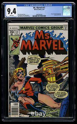 Ms. Marvel #17 CGC NM 9.4 White Pages 2nd Cameo Mystique! Marvel