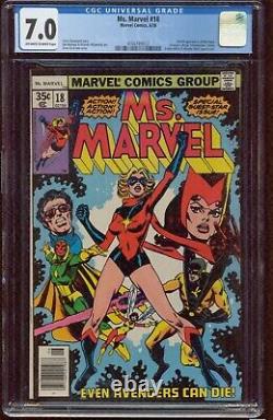 Ms. Marvel #18 CGC 7.0 WHITE PG 1st Full Appearance of MYSTIQUE Comic 1978 G867