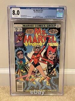 Ms. Marvel #18 CGC 8.0 1st Full Appearance of MYSTIQUE Comic White Pages