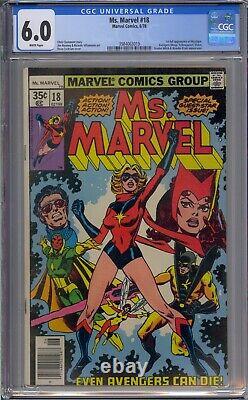 Ms. Marvel #18 Cgc 6.0 1st Mystique White Pages