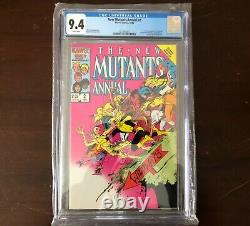 NEW MUTANTS ANNUAL #2 MARVEL COMICS CGC 9.4 white pages 1st appearance Psylocke