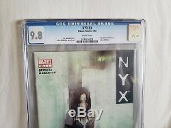 NYX 3 (Marvel) CGC 9.8 White Pages 1st X-23 Cracked Case