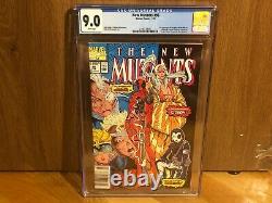 New Mutants #98 CGC 9.0 WHITE Pages First Appearance of Deadpool NEWSSTAND ED