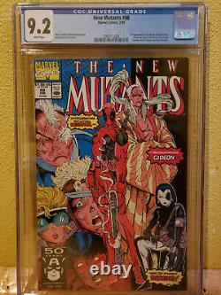 New Mutants 98 CGC 9.2 1st Appearance of Deadpool Marvel Key 1991 White Pages