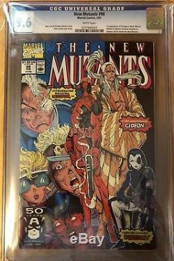 New Mutants 98 Cgc 9.6 White Pages 1st Appearance Deadpool Wade Wilson