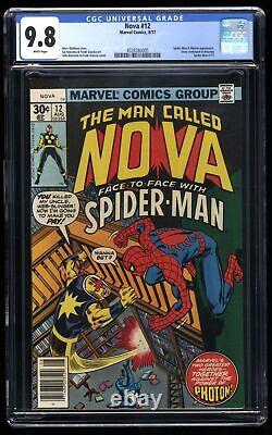 Nova #12 CGC NM/M 9.8 White Pages Spider-Man and Photon Appearance! Marvel 1977