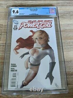POWER GIRL #27 CGC 9.6 (10/11) WARREN LOUW COVER WHITE PAGES HTF FINAL ISSUE \uD83D\uDD25