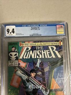 PUNISHER #1 (1987 Marvel) CGC 9.4 RARE NEWSSTAND White Pages