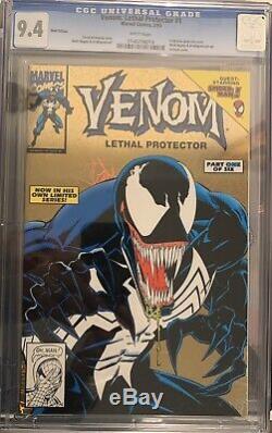 RARE GOLD Venom Lethal Protector #1 retailer variant CGC 9.4 NM White Pages