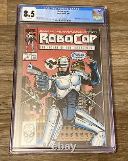 ROBOCOP #1 CGC 8.5 / Marvel Comics 1990 / Orion Motion Pictures white pages