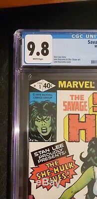 SAVAGE SHE-HULK #1 CGC 9.8 WHITE PAGES ORIGIN AND FIRST APPEARANCE Hot