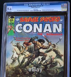 SAVAGE SWORD OF CONAN #1 CGC 9.6 WHITE PGs RED SONJA STORY! Barbarian 1974
