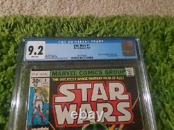 STAR WARS #1 CGC 9.2 WHITE PAGES 1977 1st Darth Vader, Luke Skywalker And More