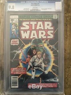 STAR WARS #1 CGC 9.8 WHITE PAGES NM+ 1977 Marvel Comics