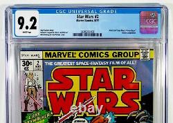 STAR WARS #2 CGC 9.2 NM- White Pages 1st Obi Wan Kenobi Han Solo Chewbacca Jabba