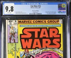 STAR WARS #36 CGC 9.8 NM/MT NEWSSTAND (Marvel, 1980) WHITE Pages 1ST PRINTING