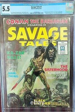 Savage Tales #1 Marvel (1971), CGC 5.5 Origin & 1st App Man-Thing
