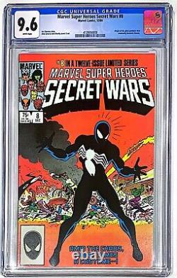 Secret Wars #8 CGC 9.6 Spider-Man Origin of The Symbiote ASM Marvel White Pages