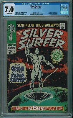 Silver Surfer #1 Cgc 7.0 Higher Grade Hot Book Off-white Pgs 1968