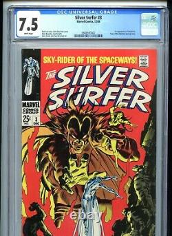 Silver Surfer #3 CGC 7.5 WHITE Pages 1st Mephisto