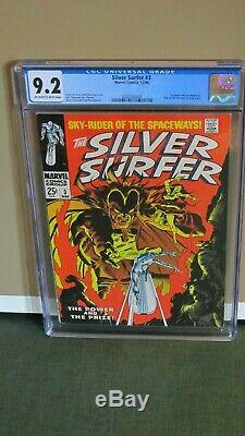 Silver Surfer 3 CGC 9.2 1st Mephisto Hot 1968 Marvel off w to white pages