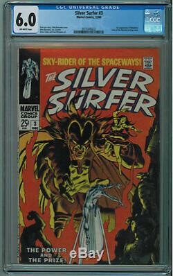 Silver Surfer #3 Cgc 6.0 1st Mesphisto Off-white Pgs 1968