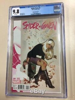 Spider-Gwen #1 (2015) CGC 9.8 Adam Hughes 1100 Variant White Pages