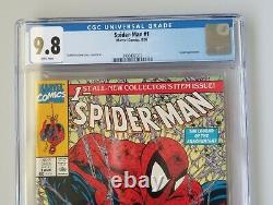 Spider-Man #1 1990 CGC 9.8 White Pages Marvel Comics Todd McFarlane Cover