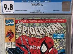 Spider-Man #1 CGC 9.8 White Pages Marvel 1990 Todd McFarlane Cover KEY MCU