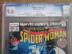 Spider-Woman #1 CGC 9.6 WHITE pages. Great Case. Compare price with She-Hulk 1