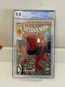 Spider-man #1 Cgc 9.8 Mint White Pages Mcfarlane 1990 Lizard Torment Green Ed
