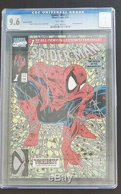 Spider-man #1 Platinum Edition Cgc 9.6 White Pages
