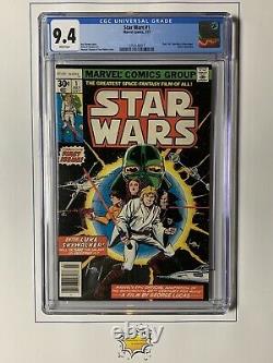 Star Wars #1 (1977) CGC 9.4 WHITE PAGES Original 1st Luke, Leia, Obi Wan, Vader