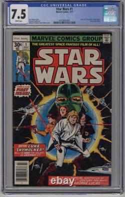 Star Wars #1 CGC 7.5 White Pages Marvel, 1977. Part 1 of A New Hope adaptation