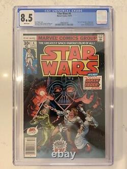 Star Wars #4 CGC 8.5 (Marvel 1977) White pages. Newsstand edition