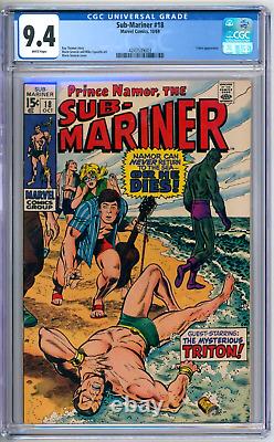 Sub-Mariner 18 CGC Graded 9.4 NM White Marvel Comics 1969
