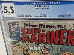 Sub-Mariner #1 CGC 5.5 (Marvel 1968) White Pages