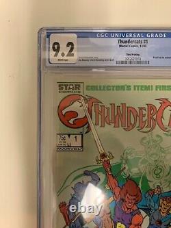 THUNDERCATS 1 CGC 9.2 3rd Print White Pages Marvel Star 1985 First Appearance
