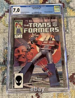 TRANSFORMERS #1 CGC 7.0 Marvel 1984 White Pages