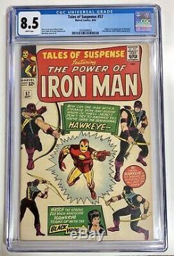 Tales of Suspense #57 VF/NM 8.5 WHITE PAGES 1964 Marvel 1st Hawkeye & origin
