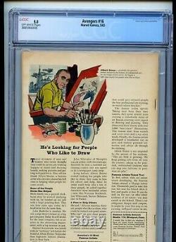 The Avengers #16 Marvel Comics 1965 CGC 5.0 Damged/Cracked Case Off-White Pages