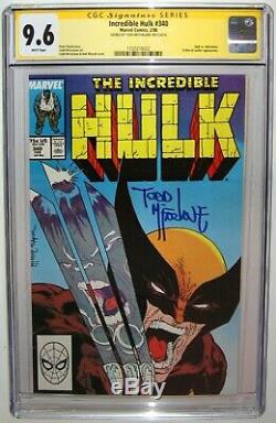 The INCREDIBLE HULK #340 TODD MCFARLANE SIGNED SS CBCSCGC 9.6 White Pages