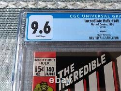 The Incredible Hulk #140 CGC 9.6 White JC Penny Marvel Vintage Pack Reprint